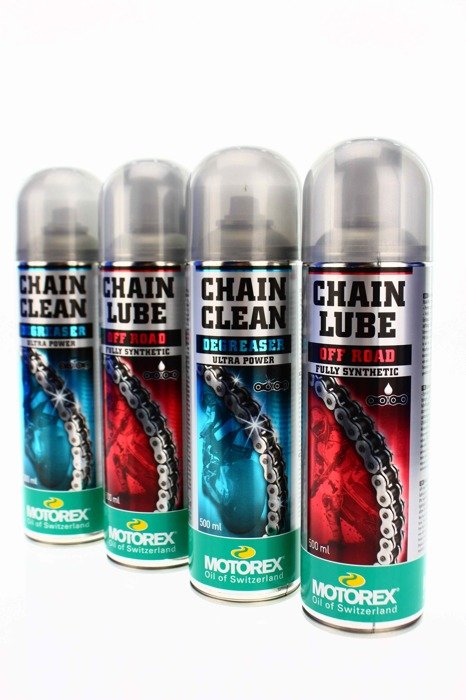 2x Motorex Chain Clean Ultra Power + 2x Chain Lube Off Road  