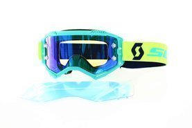 SALE Brille Scott Fury blaugrün und neon gelb Motocross Enduro Downhill NEU 2020