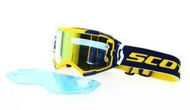 SALE Brille Scott Fury gelb und blau Motocross Enduro Downhill NEU 2020