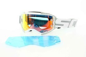 SALE Brille Scott Fury weiss und grau Motocross Enduro Downhill NEU 2020