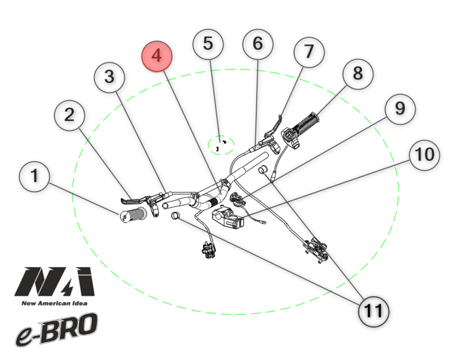 4. NAI handlebar wheel e-BRO 18