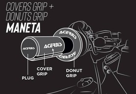 Acerbis Maneta Ein Satz Griffhüllen zum Transport und Schutz des „Donut“-Daumens.