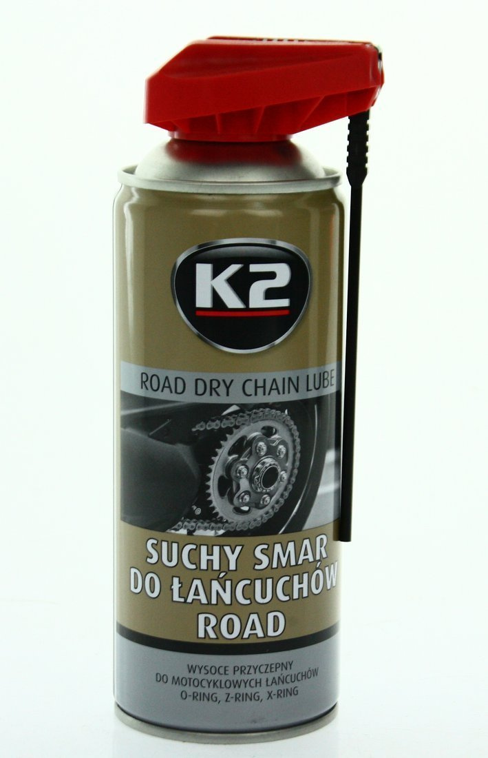 K2 ROAD DRY CHAIN LUBE SPRAY OIL FOR ALL MOTORCYCLE CHAINS BIKES 500ml