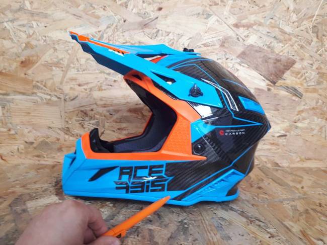 Acerbis Helm Steel Carbon Cross Enduro Quad mit ästhetischem Defekt S