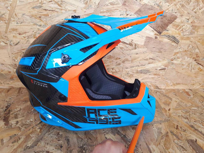 Acerbis Helm Steel Carbon Cross Enduro Quad mit ästhetischem Defekt S