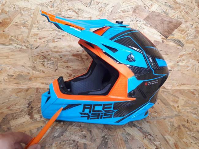 Acerbis Helm Steel Carbon Cross Enduro Quad mit ästhetischem Defekt S