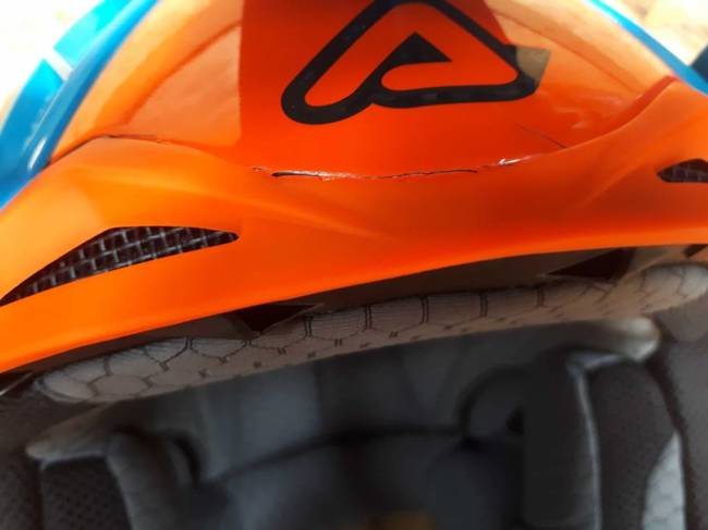 Acerbis Helm Steel Carbon Cross Enduro Quad mit ästhetischem Defekt S