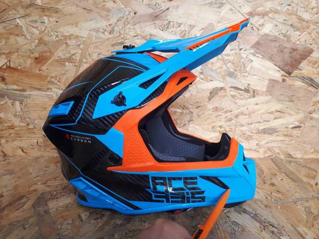 Acerbis Helm Steel Carbon Cross Enduro Quad mit ästhetischem Defekt S