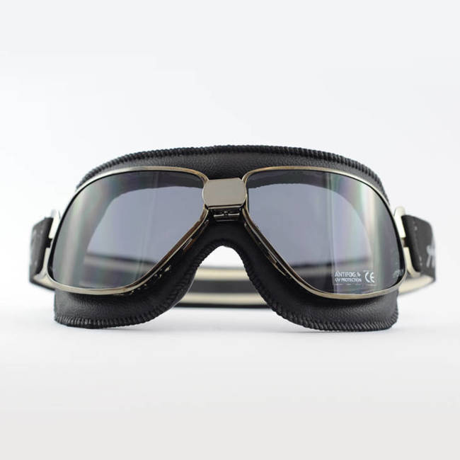 Brille Ariete Naturleder Cafe Racer Braun Oldtimer Cabrio 100 % made in Italy