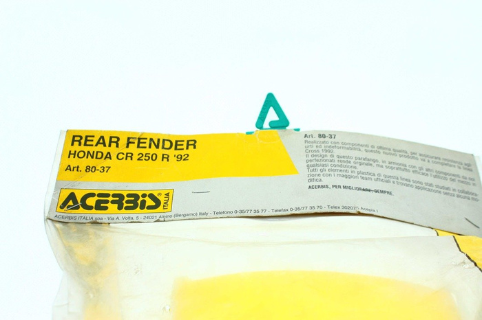 NEW rear fender Kotflügel Acerbis year prod.1992 VINTAGE Honda CR 1992