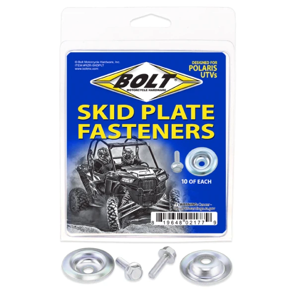 BOLT USA 10x skid plate fasteners fit Polaris UTV RZR