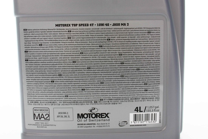 Motorex TOP SPEED 4T 10W/40 4L 