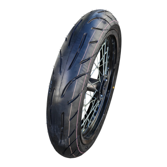 JML EN front Supermoto wheel 110/70-17 with road-approved tire