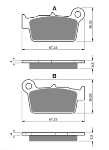 KH367 brake pads GOLDfren 187e.g rear Yamaha, Kawasaki, Suzuki