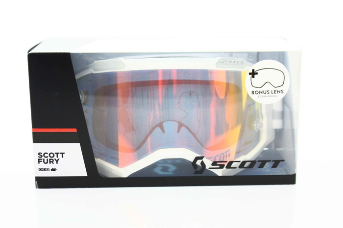 RAUSVERKAUF Brille Scott Fury weiss und grau Motocross Enduro Downhill NEU 2020