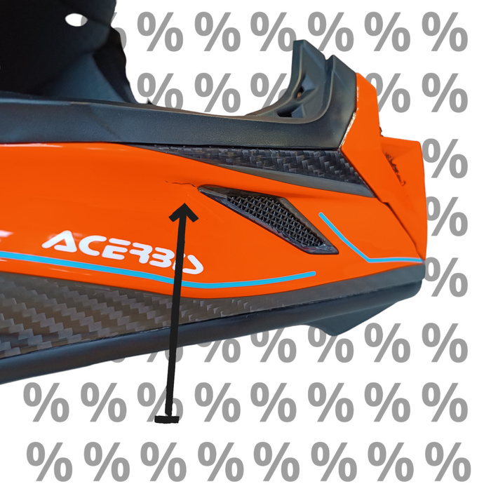 Acerbis Helm Steel Carbon 2206 Cross Enduro Quad mit ästhetischem Defekt XS