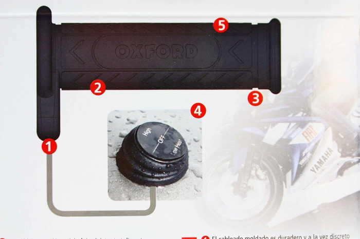 Heizgriffe Oxford OF772 Roller Scooter Essential Moped Hot grips BEHEIZTE GRIFFE Heated grips