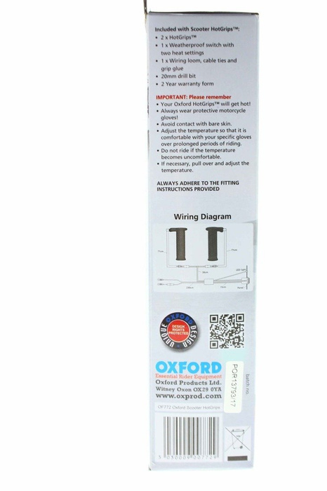 Heizgriffe Oxford OF772 Roller Scooter Essential Moped Hot grips BEHEIZTE GRIFFE Heated grips