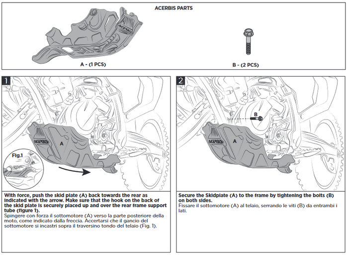 Acerbis Motorschutz passend für KTM / Husqvarna SX / XC 125 2023> , TC 125 / TE 150i 2023>