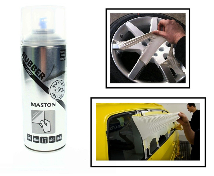 Maston Spray Sprühfolie Flüssiggummi Felgenfolie Rubber Comp farbloser Glanz