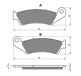 KH185 brake pads GOLDfren 041 among others Japan motorcycles