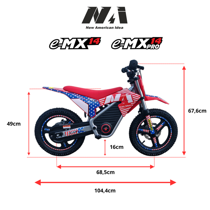 NAI e-MX 14 PRO children's motocross electric bike