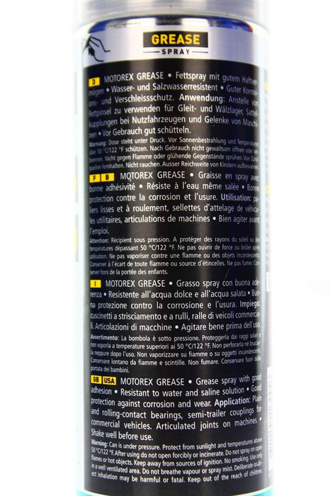 Motorex Grease Spray Fettspray Wasser- und salzwasserresistent 500ml