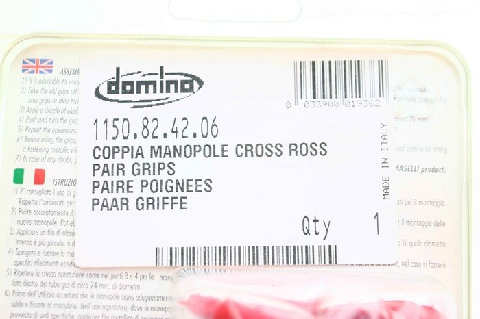 Griffe Domino rot Motocross Enduro Made In Italy 