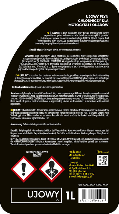 KULANT UJOWY RADIATOR FLUID 1L coolant