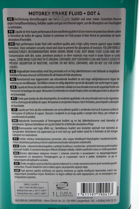 Motorex BREMSFLÜSSIGKEIT DOT 4 1L