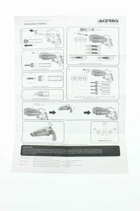 Montagesatz für Honda Africa Twin X-Tarmac / Dualroad Handschalen Acerbis