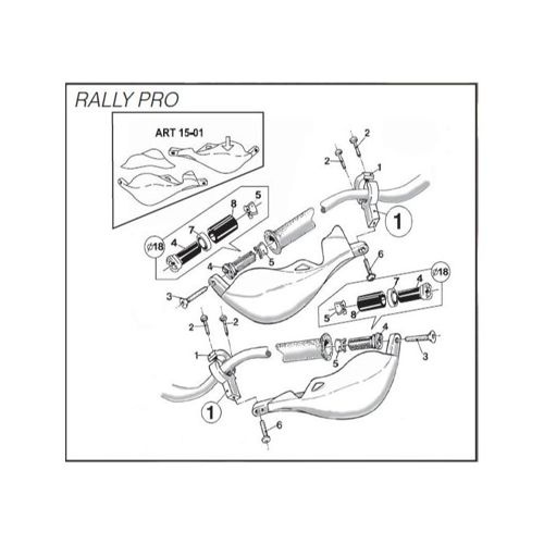 Acerbis Handschalen Rally Pro Paar inkl. Anbaukit Neu Yamaha