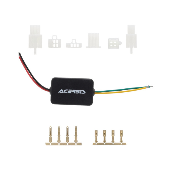 Acerbis AC to DC adapter for mounting lights on carbureted motorcycles