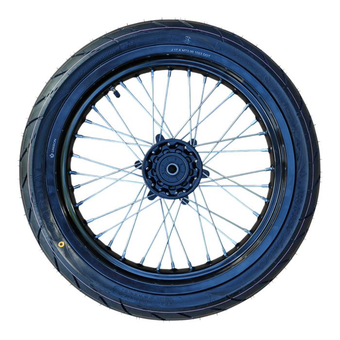 JML EN Supermoto wheel set 17" with road-approved tires