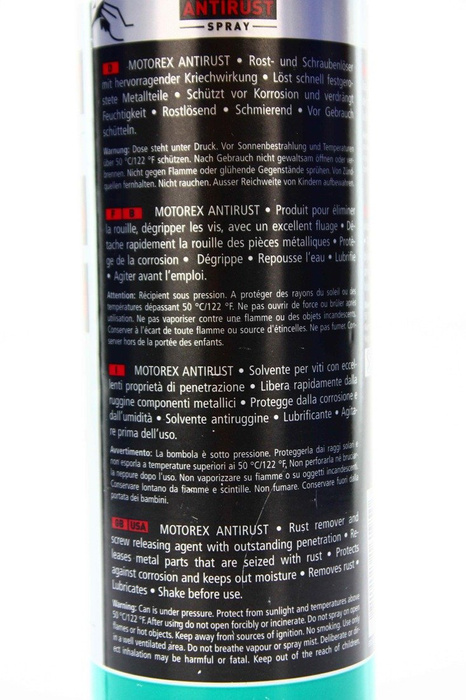 Motorex Antirust Antirost Spray Rostlöser Korrosionsschutz 500ml