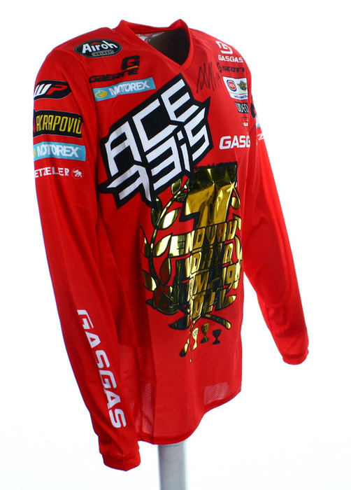 Das neue originale Shirt, kommt aus Überproduktion von Andrea Verona mit Autogramm GASGAS