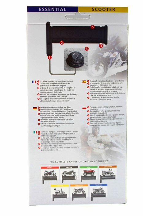 Heizgriffe Oxford OF772 Roller Scooter Essential Moped Hot grips BEHEIZTE GRIFFE Heated grips