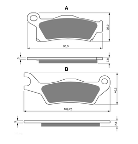 KH617 brake pads GOLDfren 310 m.in CAN AM