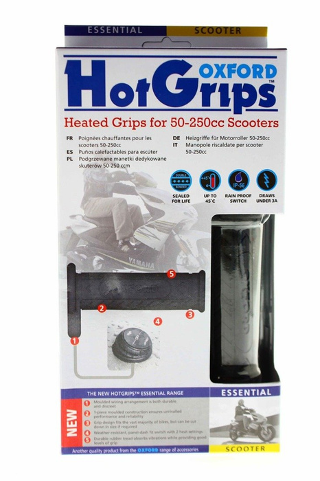 Heizgriffe Oxford OF772 Roller Scooter Essential Moped Hot grips BEHEIZTE GRIFFE Heated grips