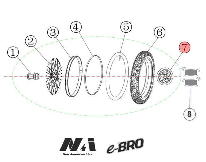 7. NAI front or rear brake disc e-BRO 18