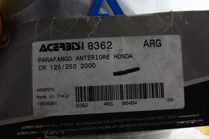 NEW front fender Kotflügel Acerbis year prod.2001 Honda CR 2000-2001 Vintage