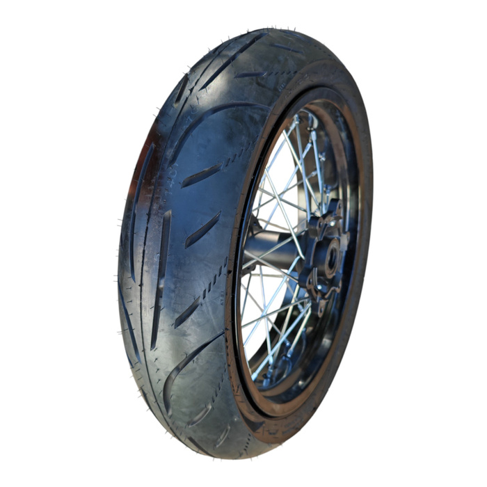 JML EN Supermoto wheel set 17" with road-approved tires