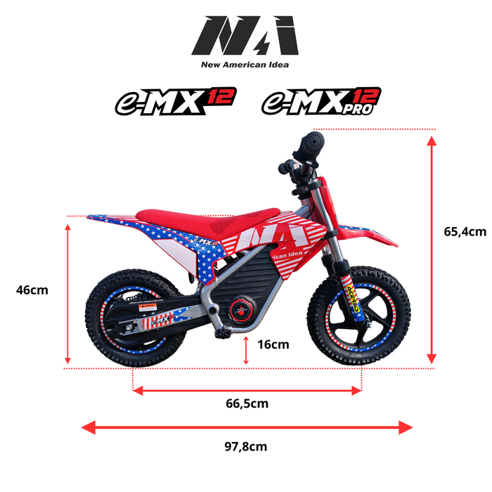NAI e-MX 12 PRO children's motocross electric bike