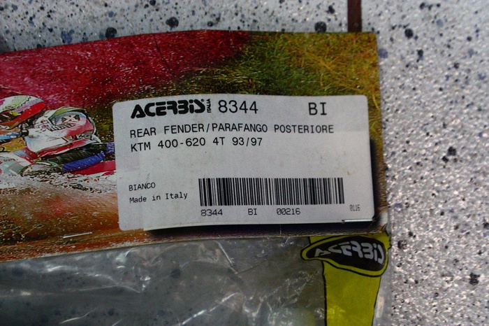 NEW Acerbis Plastik kit passend für KTM 93-95 EXC EGS year of prod. 1996 original VINTAGE