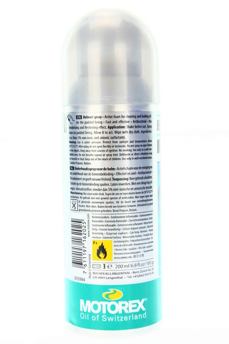 Motorex Helmet Care Active Foam clean & fresh inside Helmreiniger Spray