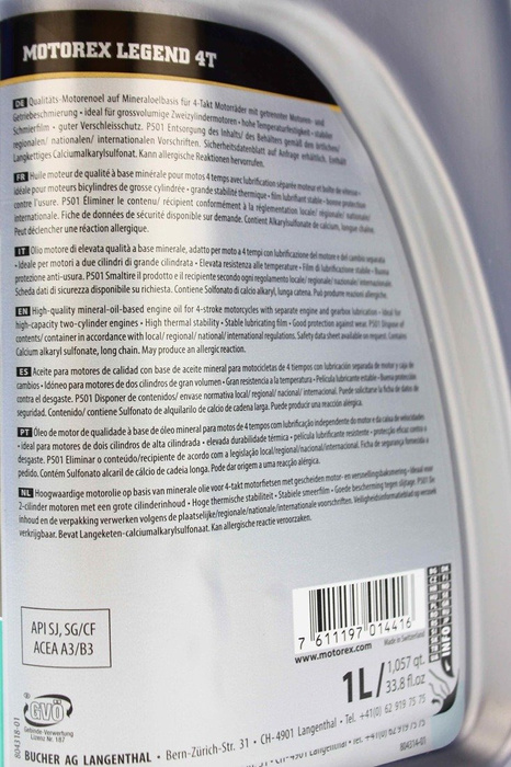 Motorex Legend 20W50 Premium Mineral Oil