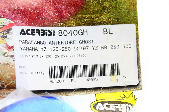 NEW front fender Kotflügel GHOST Acerbis year prod.1997 Yamaha Yz 125-250 92-96'