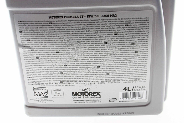 Motorex Formula 4T 15W/50 4L Motorenoel Oel Öl 