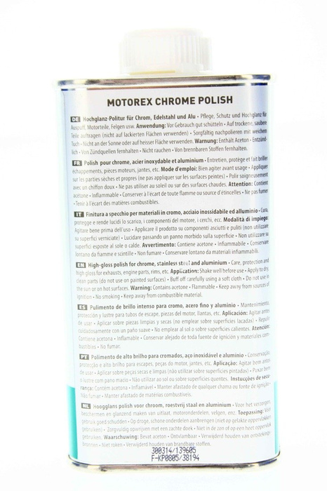 Motorex Chrome Polish, Stainless steel and aluminium 200ml Politur