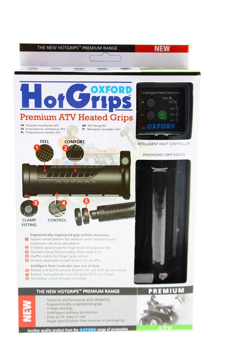 Heizgriffe Oxford Premium 22mm ATV Quad fünf Heizstufen bis 50 Grad